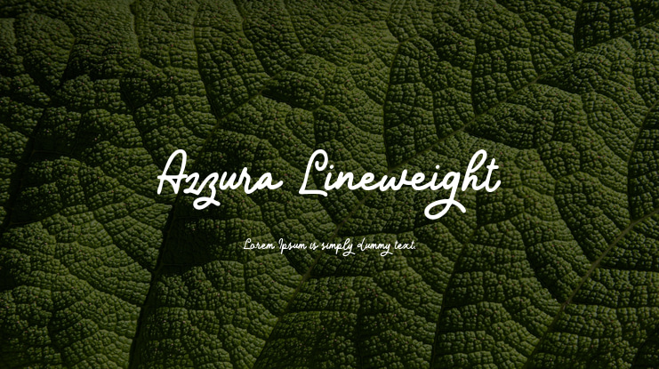 Azzura Lineweight Font