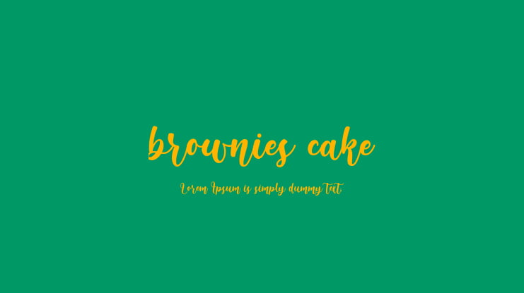 brownies cake Font