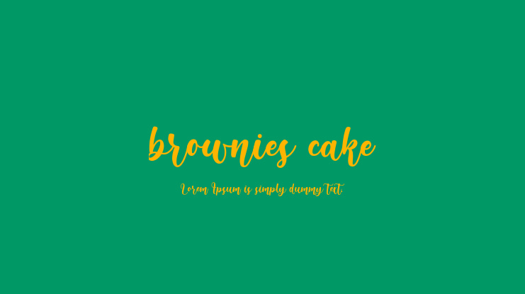 brownies cake Font