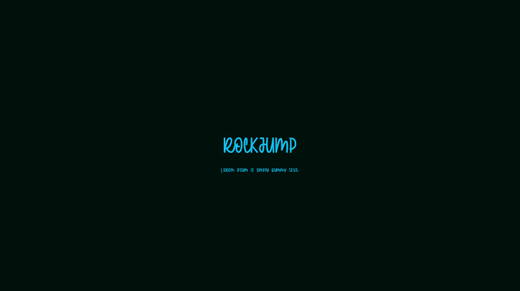 ROCKJUMP Font
