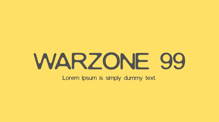 WARZONE 99 Font