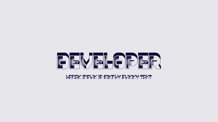 Developer Font