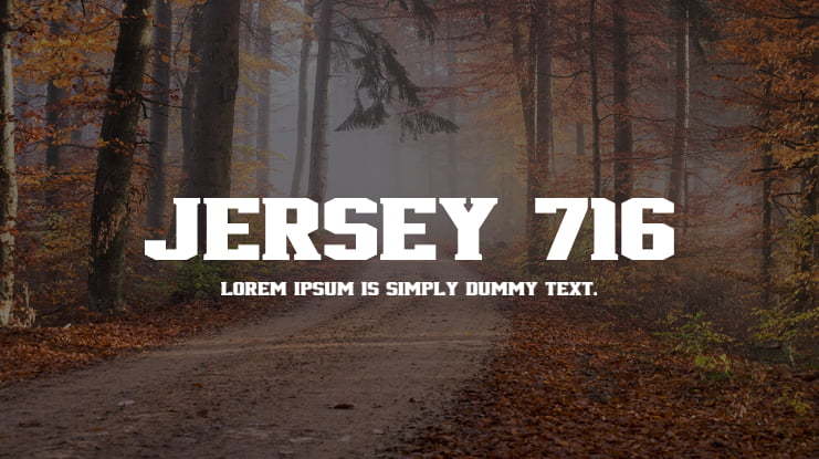 Jersey 716 Font