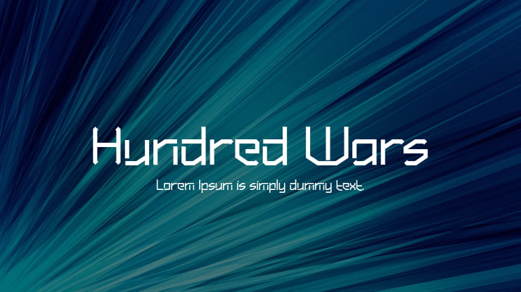 Hundred Wars Font