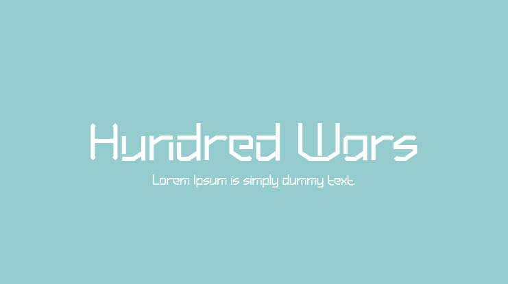 Hundred Wars Font