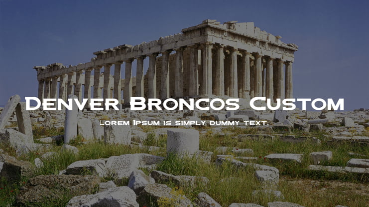Denver Broncos Custom Font