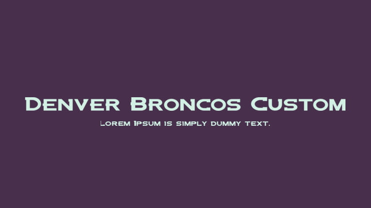 Denver Broncos Custom Font