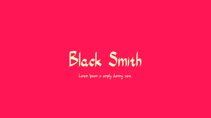 Black Smith Font