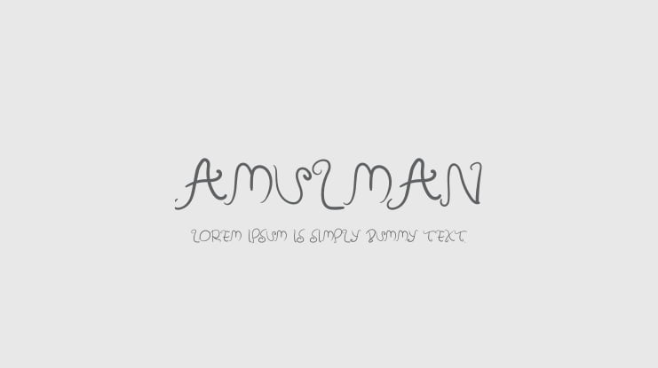 Amulman Font Family