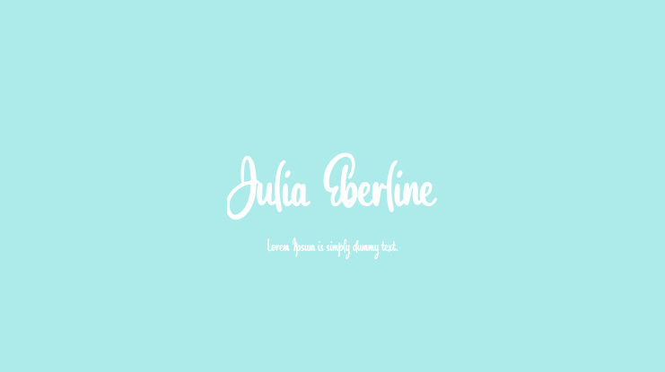 Julia Eberline Font