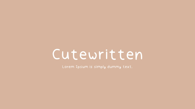 Cutewritten Font