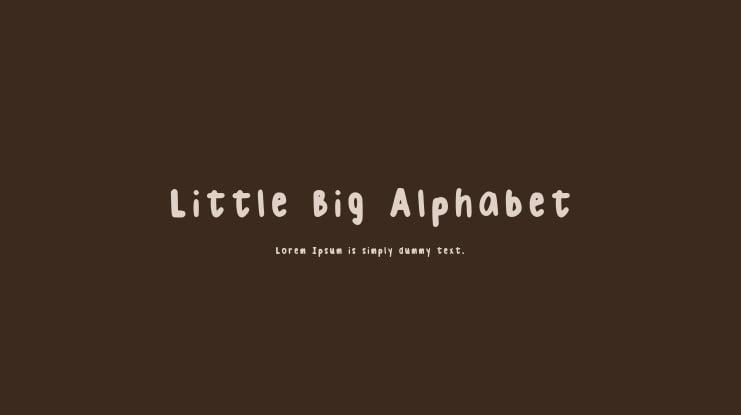Little Big Alphabet Font