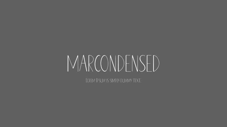 MARCONDENSED Font