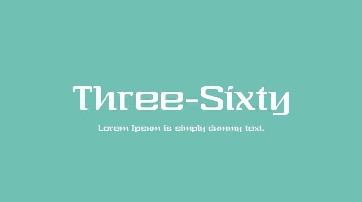 Three-Sixty Font Family
