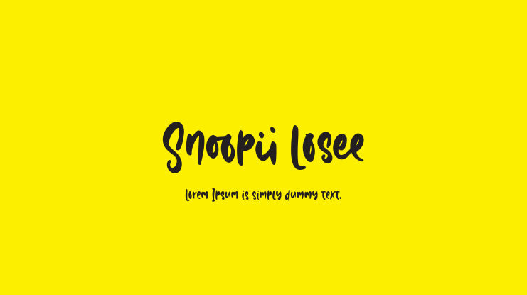 Snoopii Losee Font