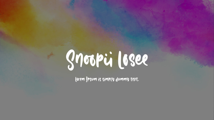 Snoopii Losee Font
