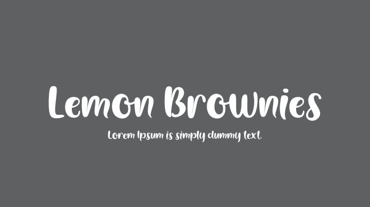 Lemon Brownies Font
