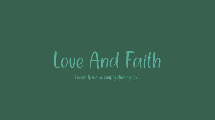 Love And Faith Font