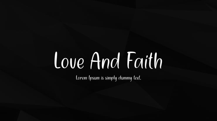 Love And Faith Font