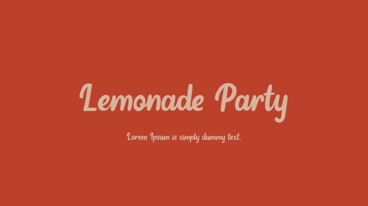 Lemonade Party Font