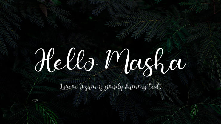 Hello Masha Font