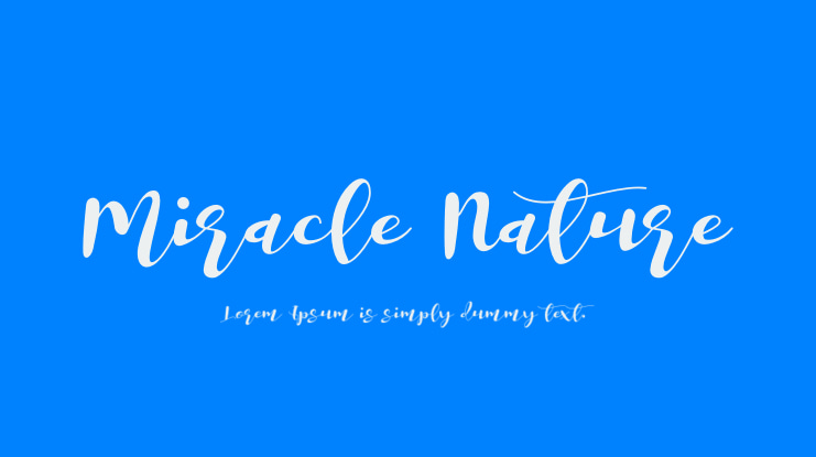 Miracle Nature Font