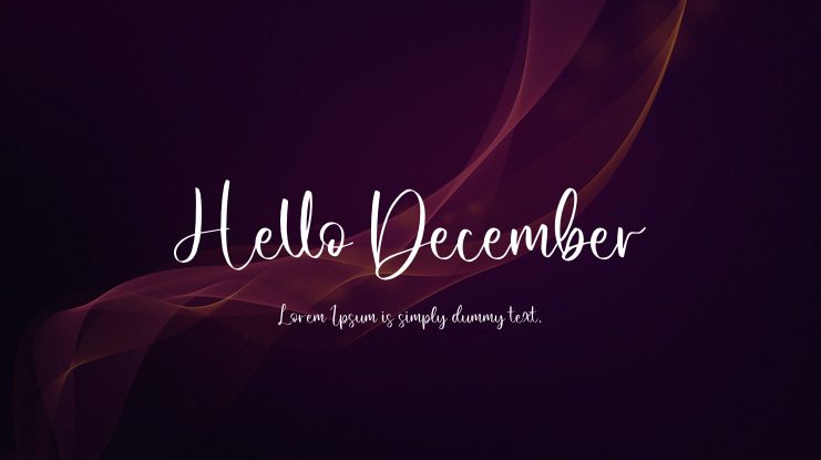 Hello December Font