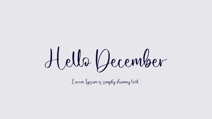 Hello December Font Download Free For Desktop And Webfont