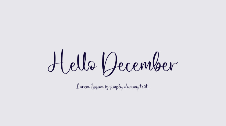 Hello December Font