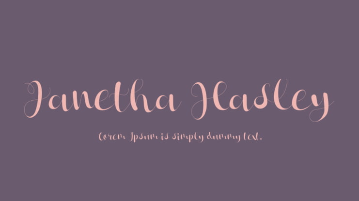 Janetha Hasley Font