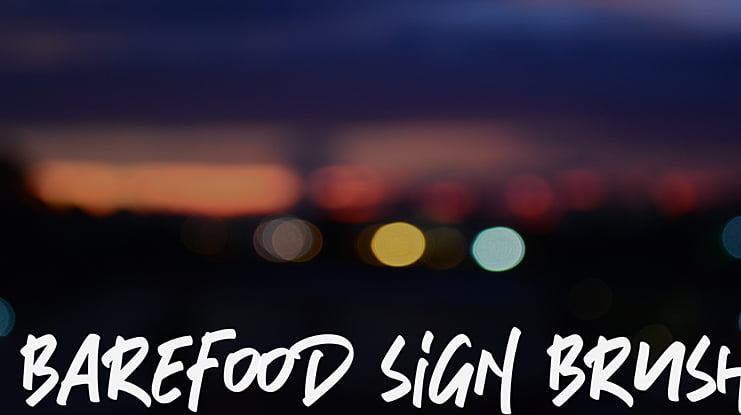 Barefood Sign Brush Font
