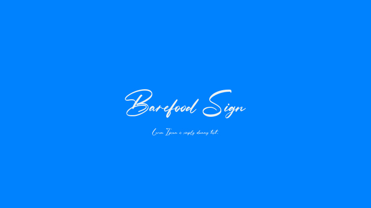 Barefood Sign Font