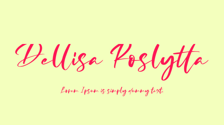 Dellisa Roslytta Font