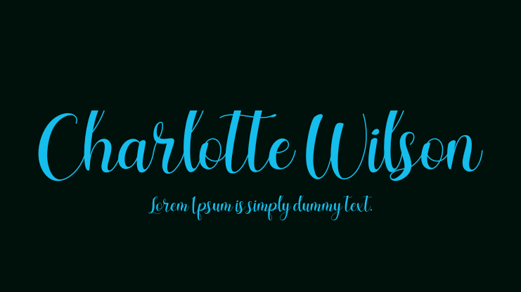Charlotte Wilson Font