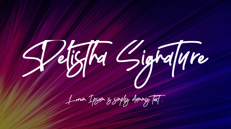 Delistha Signature Font