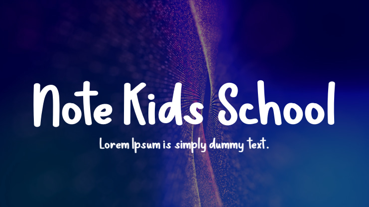 Note Kids School Font
