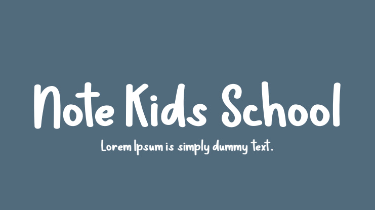 Note Kids School Font