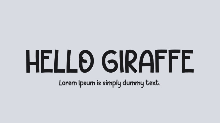 HELLO GIRAFFE Font
