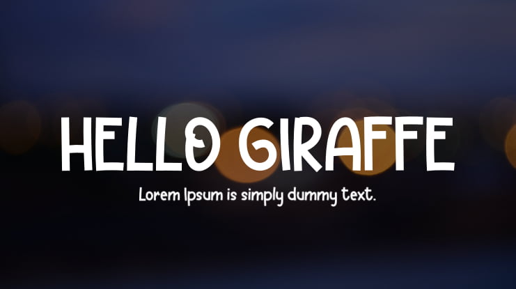 HELLO GIRAFFE Font