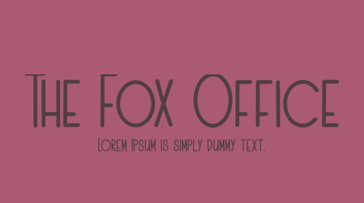 The Fox Office Font