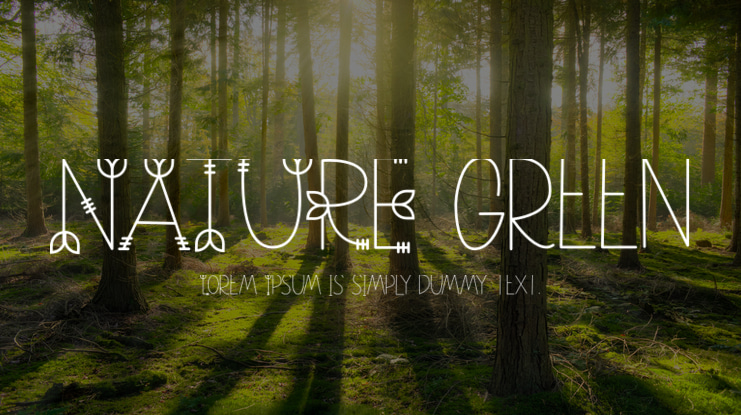 NATURE green Font