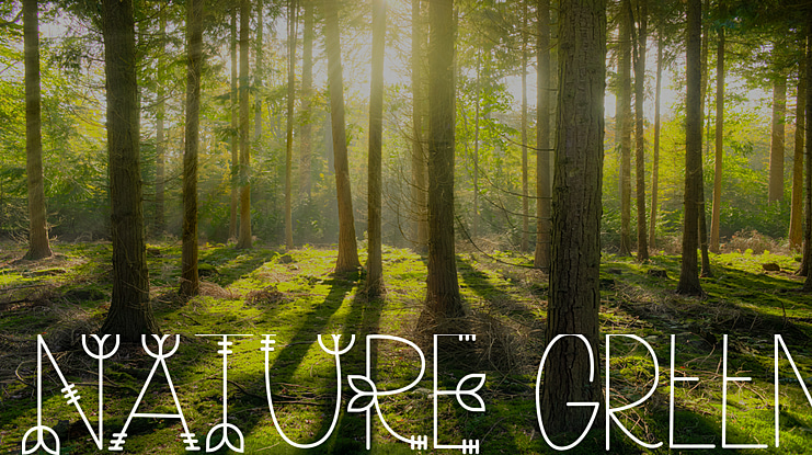 NATURE green Font