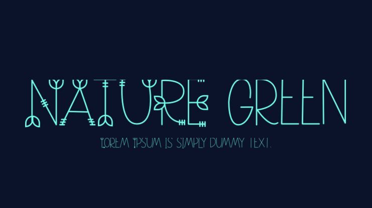 NATURE green Font
