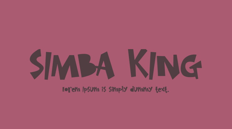 SIMBA KING Font