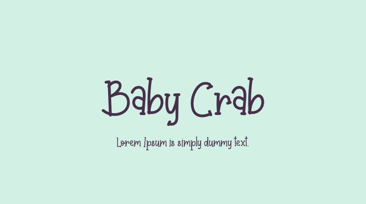 Baby Crab Font