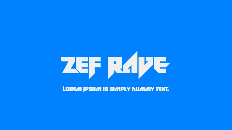 ZeF RAVE Font Family