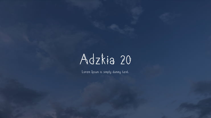 Adzkia 20 Font