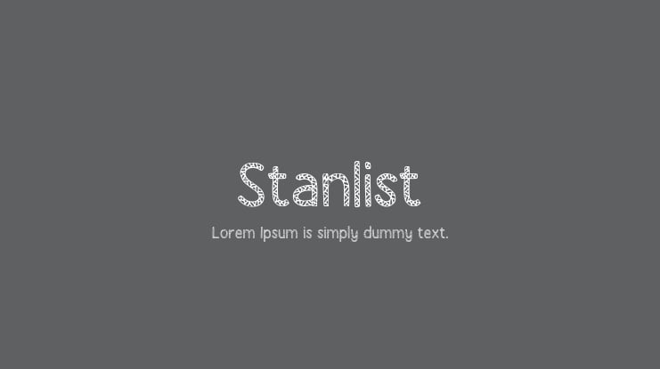 Stanlist Font