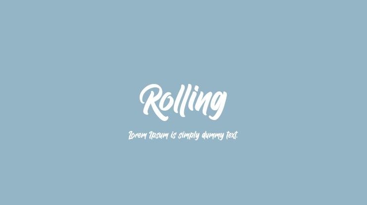 Rolling Font