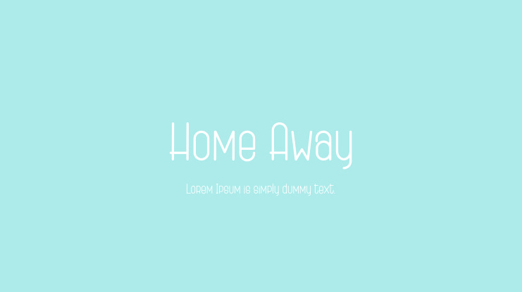 Home Away Font